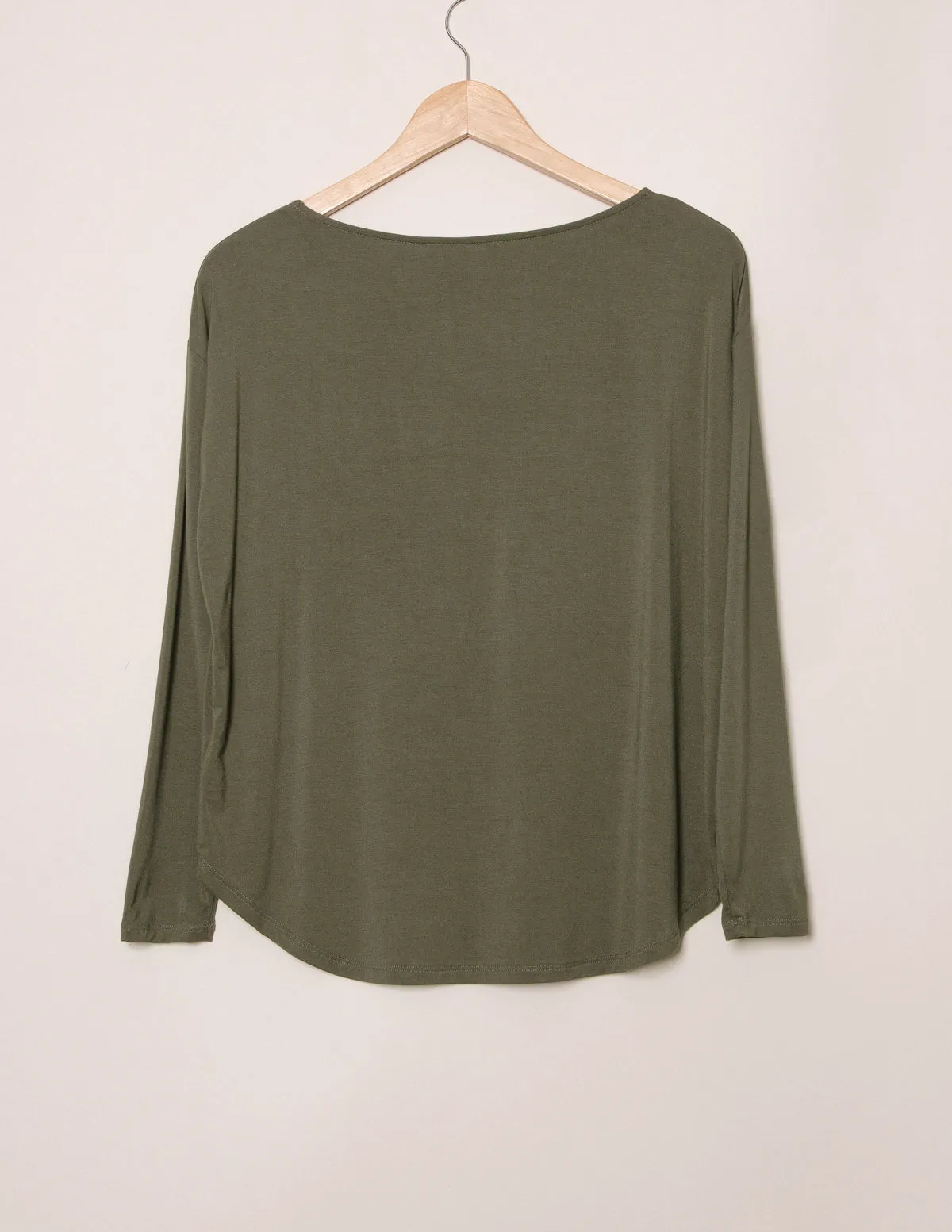 Bamboo Dolman Long Sleeve Tee - Olive