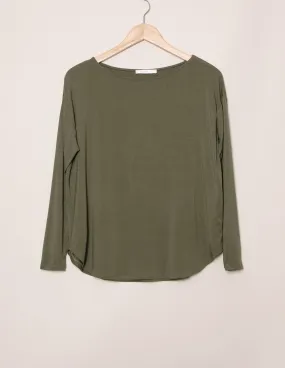 Bamboo Dolman Long Sleeve Tee - Olive