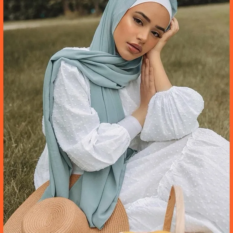 Chiffon Hijab Scarf For Women | Ladies Turban Scarf Shawls