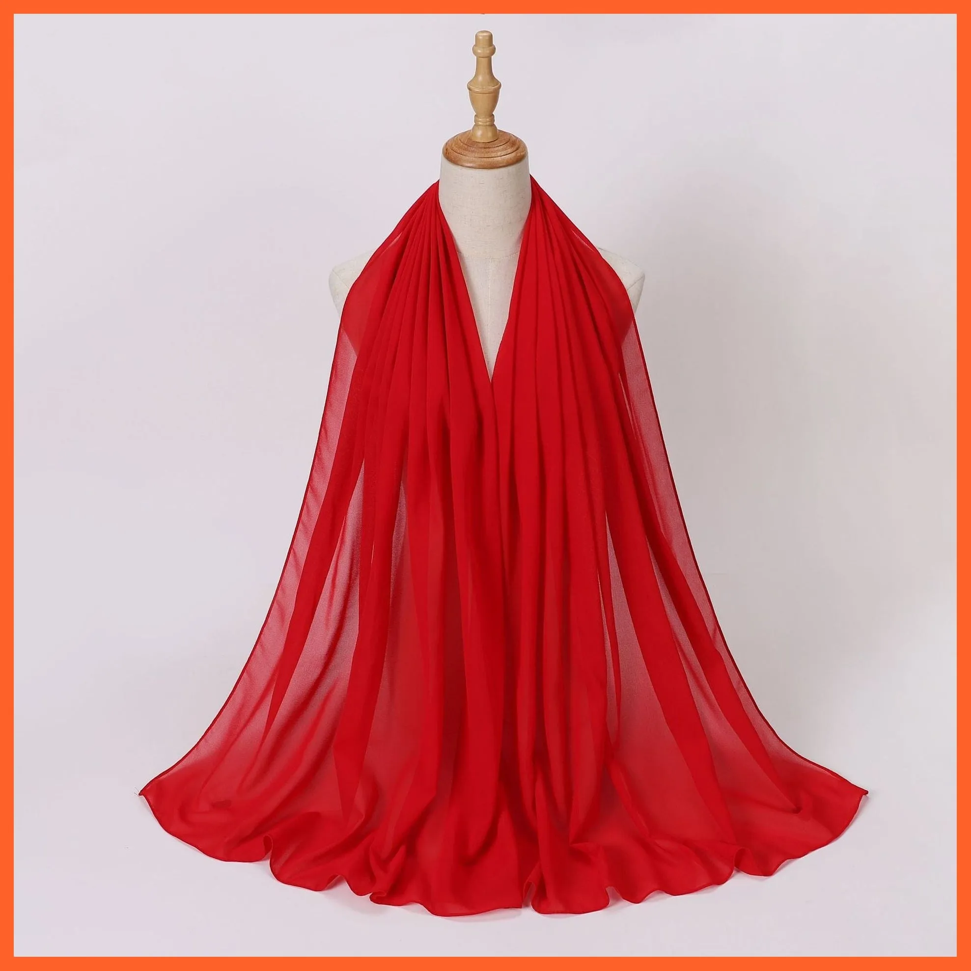 Chiffon Hijab Scarf For Women | Ladies Turban Scarf Shawls