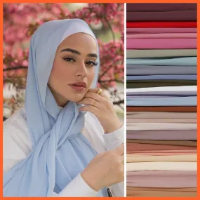 Chiffon Hijab Scarf For Women | Ladies Turban Scarf Shawls