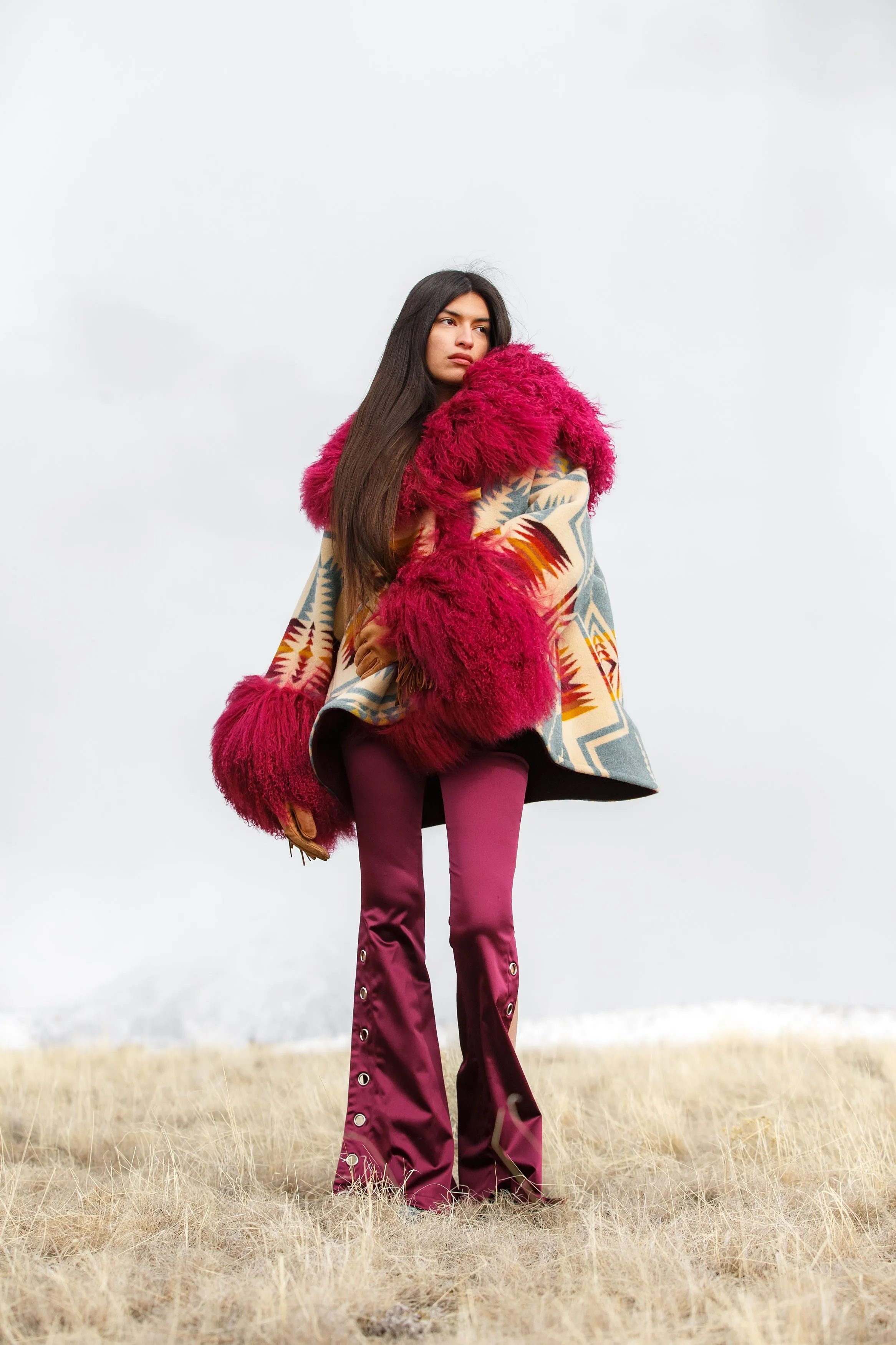 Harding Shearling Cloak