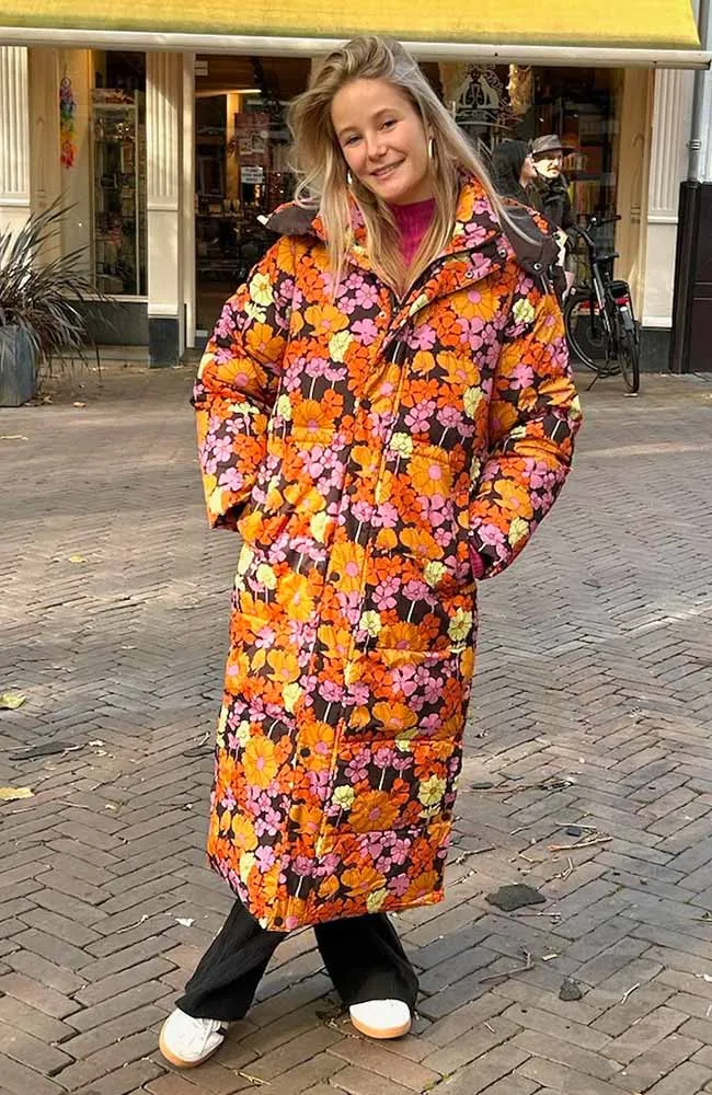Karmas flower power puffer jas