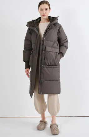 Ry puffer parka jas black olive