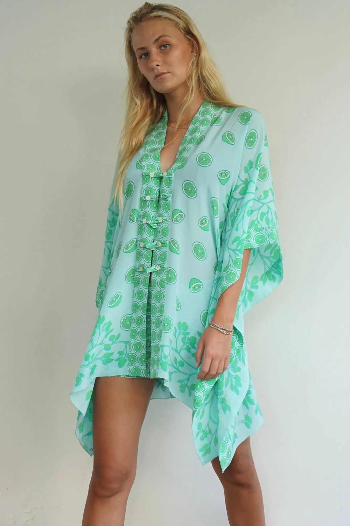 Silk Jade Poncho LIME TREE