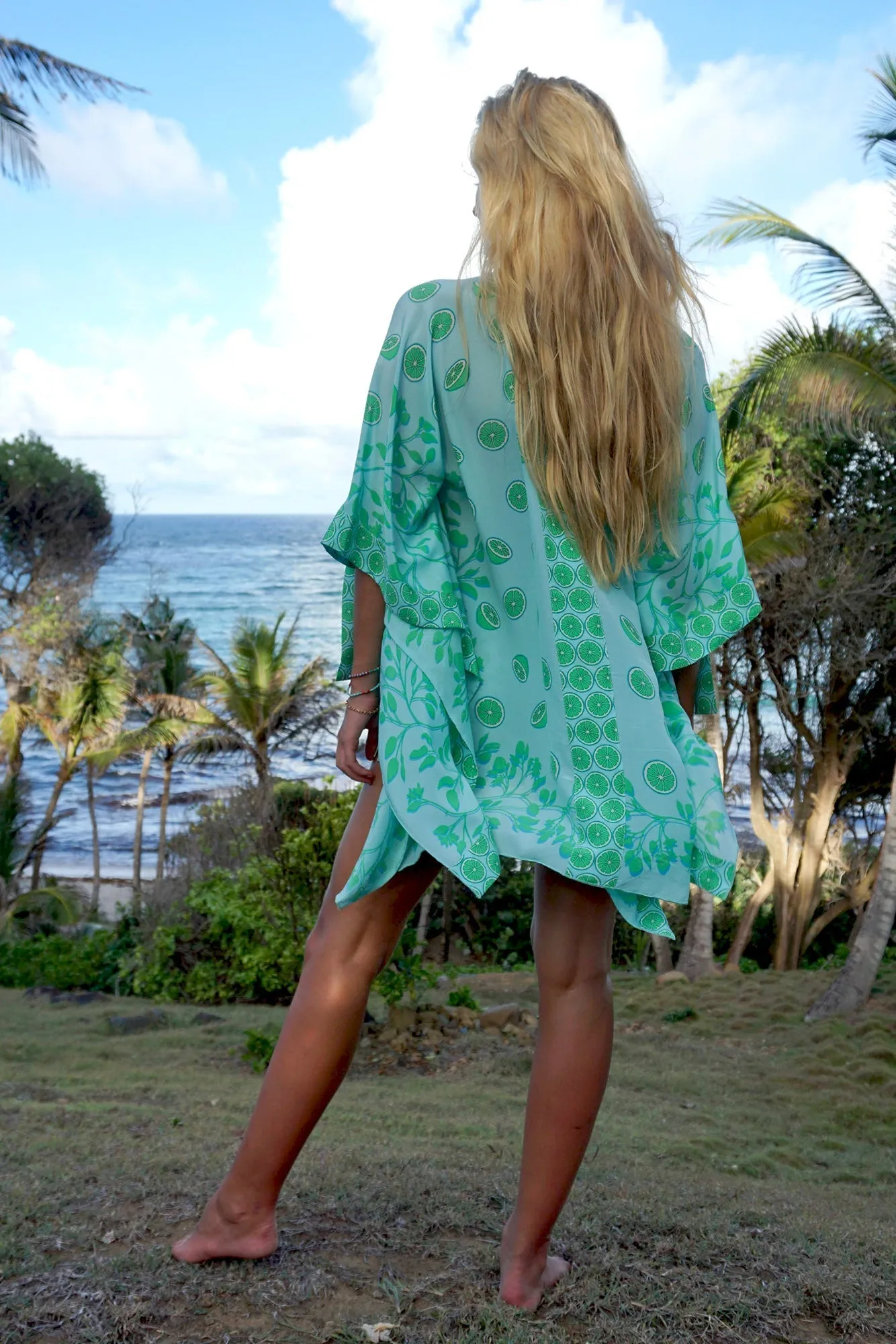 Silk Jade Poncho LIME TREE