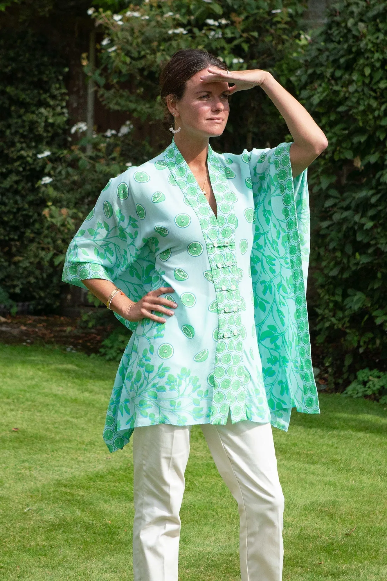 Silk Jade Poncho LIME TREE