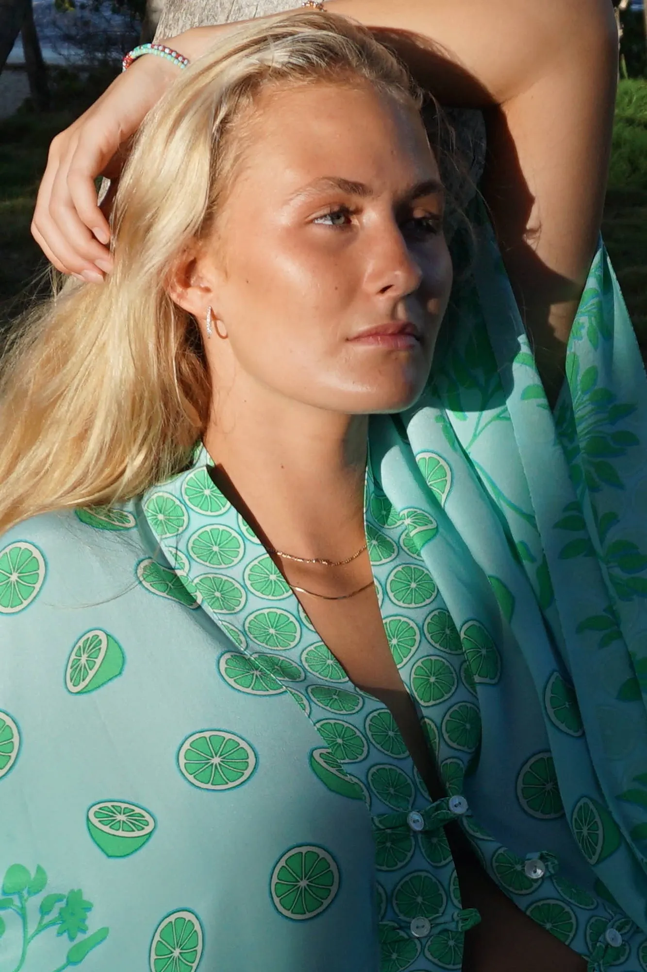 Silk Jade Poncho LIME TREE