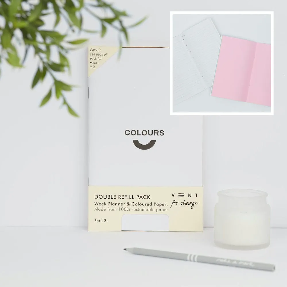 Weekly Planner Double Refill Pack 2: MyPlan & Coloured Paper